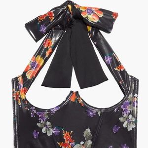 Savage X Fenty Night Blooms Cupless Halter Corset